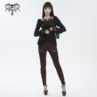 DEVIL FASHION Women's Gothic Ruffled Lace Splice Shirt