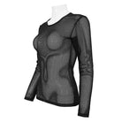 DEVIL FASHION Women's Gothic Sheer Mesh Tops