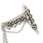 DEVIL FASHION Women's Gothic Skulls Chain Brooch