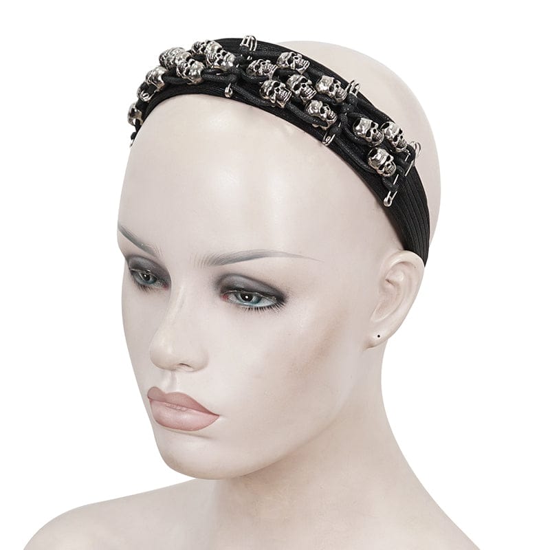 DEVIL FASHION Women's Gothic Skulls Hair Band