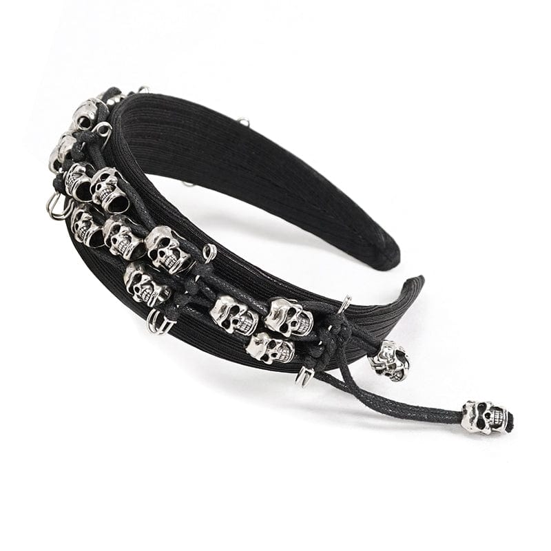 DEVIL FASHION Women's Gothic Skulls Hair Band
