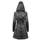 Women's Gothic Slim Fitted Strappy Coat with Hood