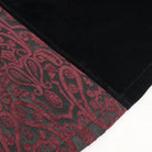 DEVIL FASHION Women's Gothic Stand Collar Floral Embroidered Coat Red