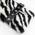 Women's Gothic Stand Collar Zebra-stripe Buckles Jacket