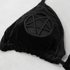 DEVIL FASHION Women's Gothic Star Tie Side Bikini