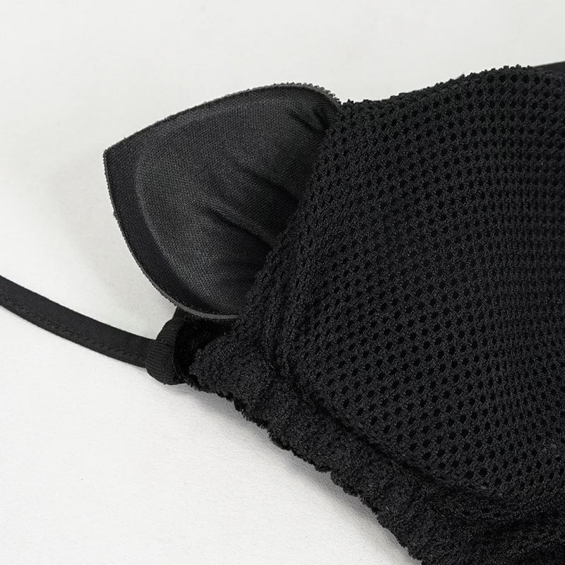 DEVIL FASHION Women's Gothic Star Tie Side Bikini