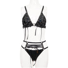 DEVIL FASHION Women's Gothic Strappy Butterfly Bustier with Lingerie