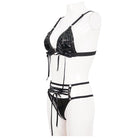 DEVIL FASHION Women's Gothic Strappy Butterfly Bustier with Lingerie