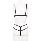 DEVIL FASHION Women's Gothic Strappy Butterfly Bustier with Lingerie