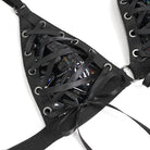 DEVIL FASHION Women's Gothic Strappy Butterfly Bustier with Lingerie