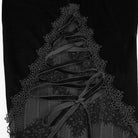 DEVIL FASHION Women's Gothic Strappy Lace Splice Flared Leggings