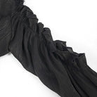 DEVIL FASHION Women's Gothic Strappy Off Shoulder Lace Hem Black Shirt