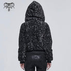 Women's Gothic Strappy Splice Short Coat with Hood