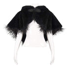 DEVIL FASHION Women's Gothic Strappy Unedged Cloak with Hood Black