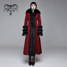 Devil Fashion Women's Gothic Winter Warm Overcoats With Detachable Fluffy Accessories