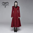 Devil Fashion Women's Gothic Winter Warm Overcoats With Detachable Fluffy Accessories