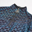 DEVIL FASHION Women's Grunge Scaly Printed Shirt