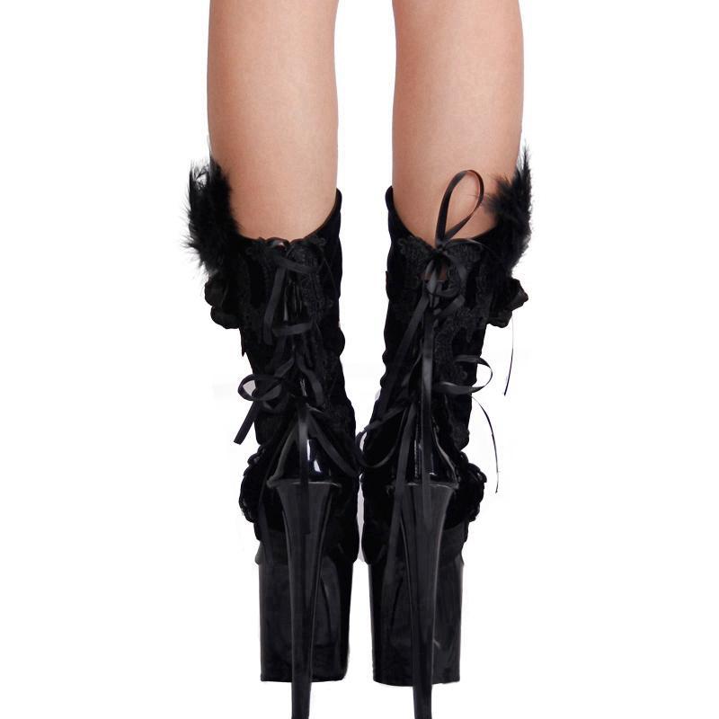 Women's Lace Trimmed Ornamental Boot Spats
