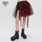 DEVIL FASHION Women's Lolita Strappy Layered Mesh Skirt