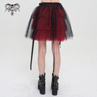 DEVIL FASHION Women's Lolita Strappy Layered Mesh Skirt