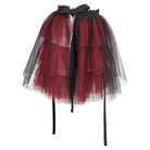 DEVIL FASHION Women's Lolita Strappy Layered Mesh Skirt
