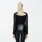 DEVIL FASHION Women's Mesh Punk Top