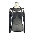 DEVIL FASHION Women's Mesh Punk Top