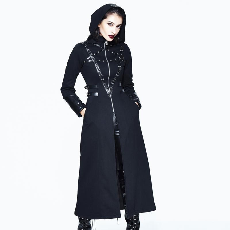 DEVIL FASHION Women's Military Style Goth Coat