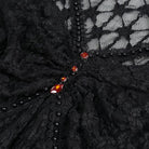 DEVIL FASHION Women's Punk Beaded Sheer Mesh Shirt