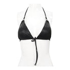 Women's Punk Black Triangle Halterneck Bikini Top