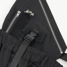 DEVIL FASHION Women's Punk Buckles Drawstring Suspender Pants