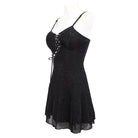 DEVIL FASHION Women's Punk Cutout Asymmetrical Strappy Slip Dress