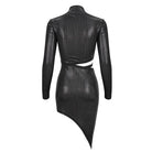 DEVIL FASHION Women's Punk Cutout Slim Fitted Irregular Dress