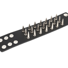 Women's Punk Faux Leather Spike Studded Wide Wristband