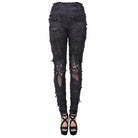 DEVIL FASHION Women's Punk Layered Distressed Trousers