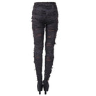 DEVIL FASHION Women's Punk Layered Distressed Trousers