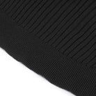 DEVIL FASHION Women's Punk Off Shoulder Cutout Knitted Long Sleeved Crop Top