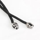 DEVIL FASHION Women's Punk Strap Splice Asymmetric Short Sleeved Crop Top