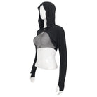 DEVIL FASHION Women's Punk Strappy Mesh Splice Cape