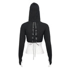 DEVIL FASHION Women's Punk Strappy Mesh Splice Cape