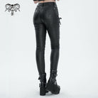 DEVIL FASHION Women's Punk Strappy Mesh Splice Leggings