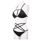 Women's Punk Triangle Halterneck Strappy Bikini