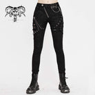 Women's Punk Zip Strappy Chains Pants