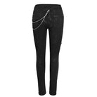 Women's Punk Zip Strappy Chains Pants