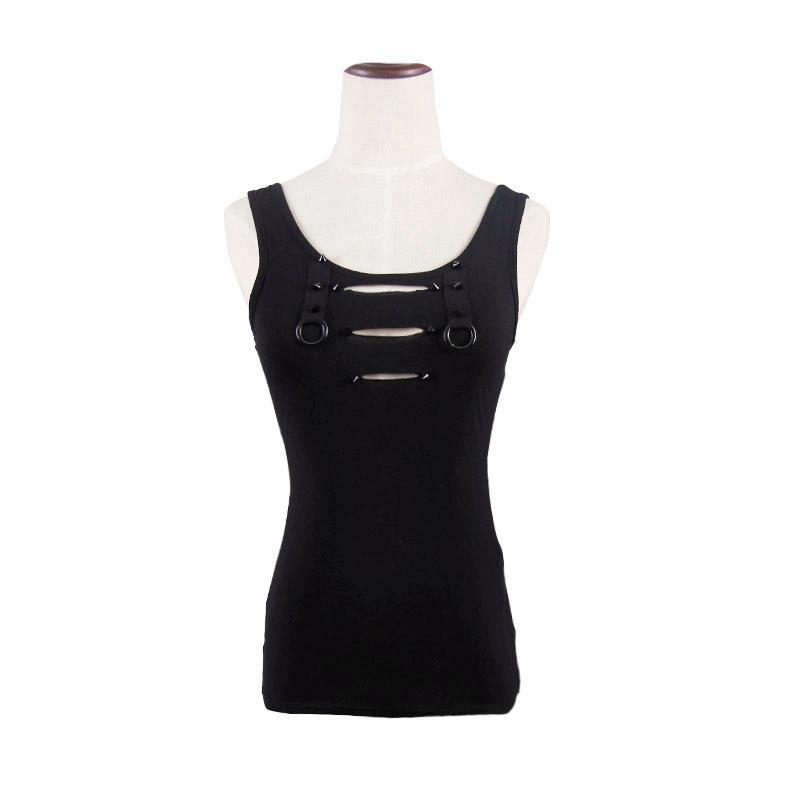 Women's Ripped Detail Punk Vest