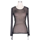 Women's Sheer Mesh Cross Hatch Top