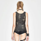 DEVIL FASHION Women's Short Grunge Top