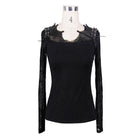 DEVIL FASHION Women's Spiderweb Short Goth Top