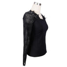 DEVIL FASHION Women's Spiderweb Short Goth Top