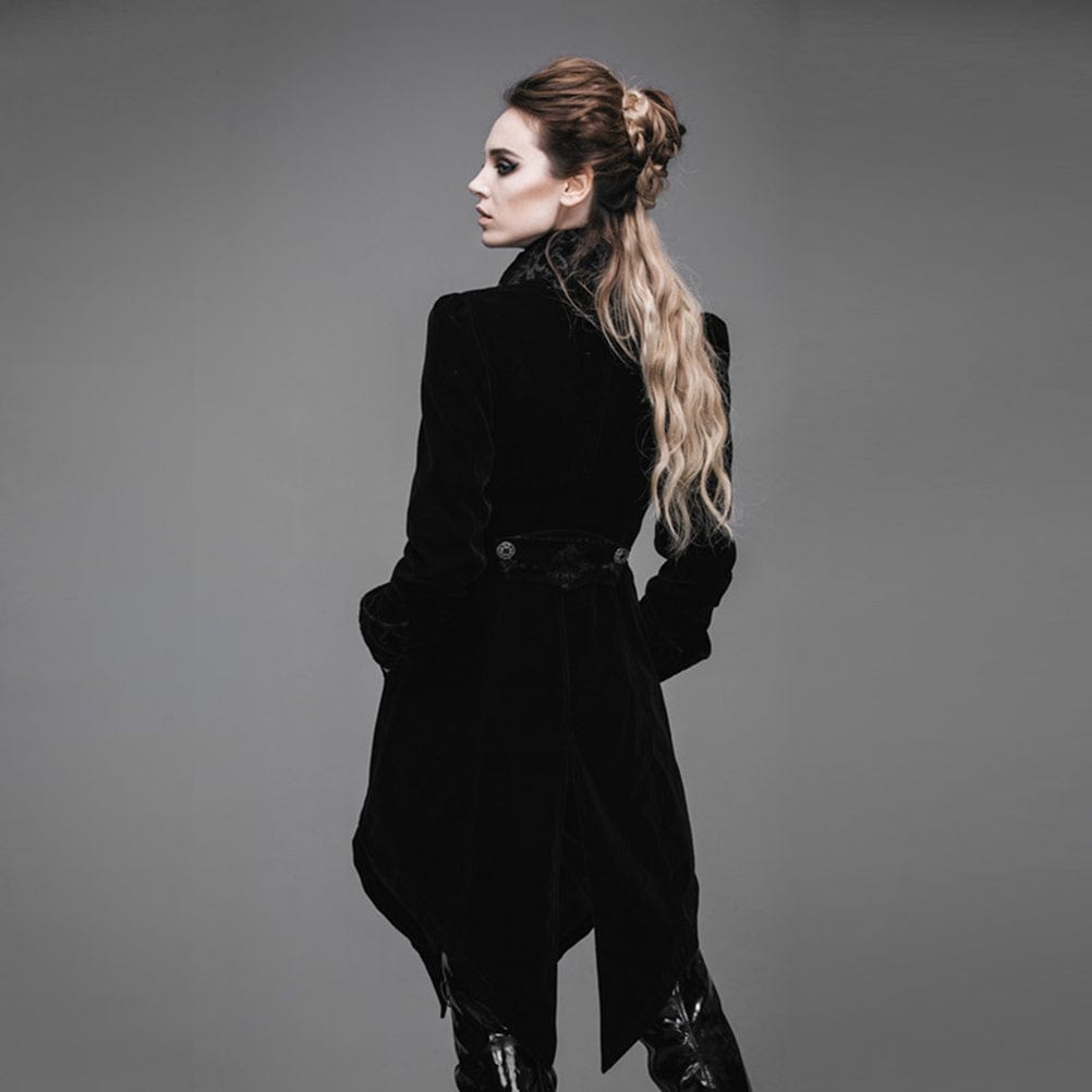 DEVIL FASHION Women's Three Button Vintage Goth Coat